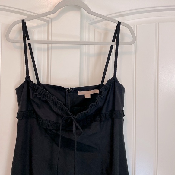 Brock Collection lace trimmed stretch cotton dress in black size 12 - Picture 10 of 11